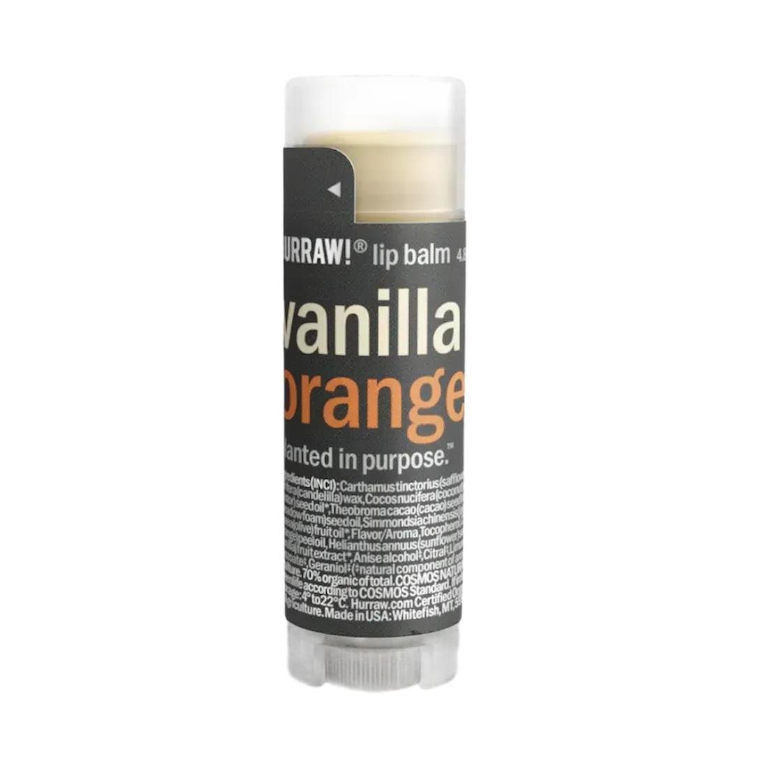 Бальзам для губ Hurraw! Vanilla&Orange Lip Balm 4,8 г (27366379)