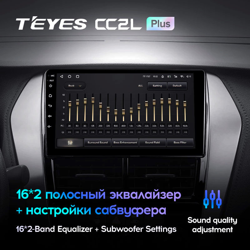 Автомагнітола штатна Teyes CC2L Plus для Toyota Yaris/Vios 2017-2020 Android 2/32 Гб Wi-Fi (1712841684) - фото 2