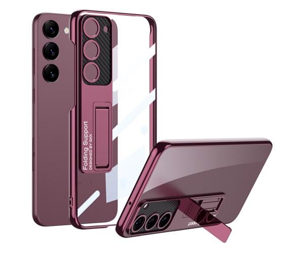 Чехол-накладка GKK Glass Stand для Samsung Galaxy S23 Plus Фиолетовый