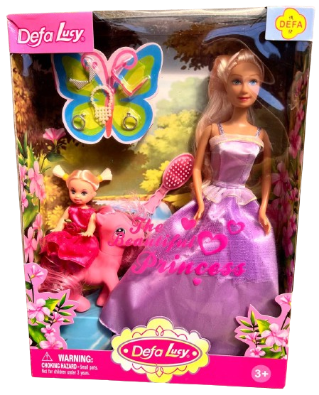 Лялька Defa з донькою та поні (8077)