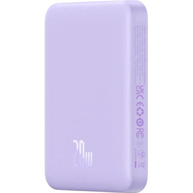 Внешний аккумулятор Baseus Magnetic Bracket Mini 10000 mAh 20W Purple (P10059001513-00) - фото 5