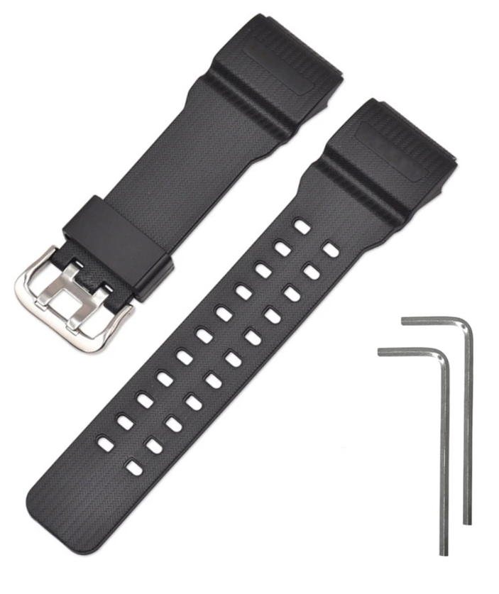 Ремінець для Casio G-Shock GG-1000/GWG-100/GSG-100 Black SI (17674)