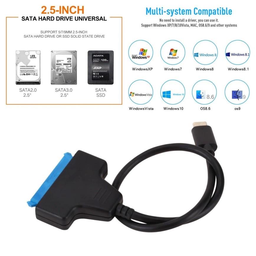 Переходник-адаптер SUNROZ USB Type-C SATA для 2,5" HDD SSD дисков (A48597) - фото 7