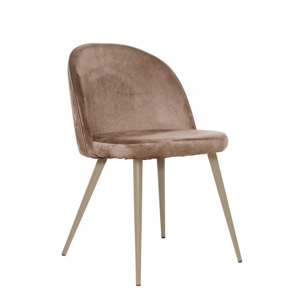 Стул обеденный Ветро Мебель M-12 750х520х560 вельвет/металл Капучино