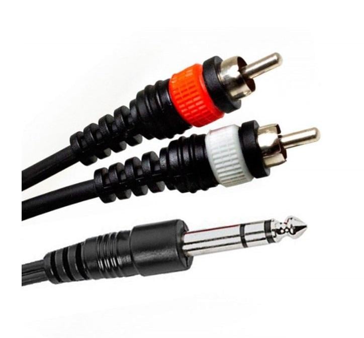Готовий аудіокабель Jack 6,3 stereo 2xRCA BIG YC003 10 м