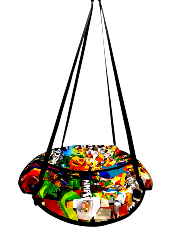 Качели подвесные Take&Ride Гнездо аиста Minecraft с подушкой 100 см