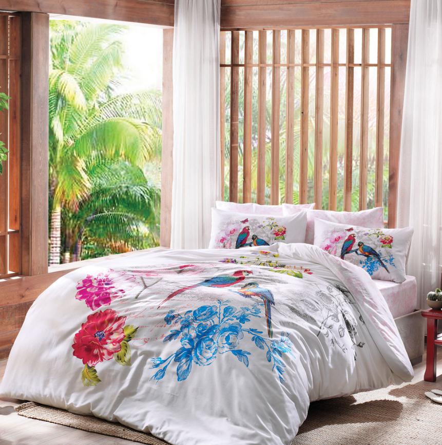 Постельное белье Tac Randy сатин Белый