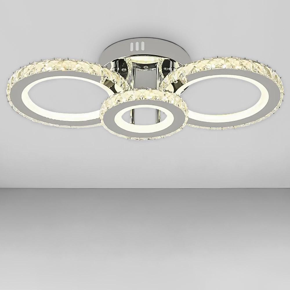 Люстра потолочная светодиодная Light House SY-18380/2+1 CR 106 W 557х252х130 мм Хром