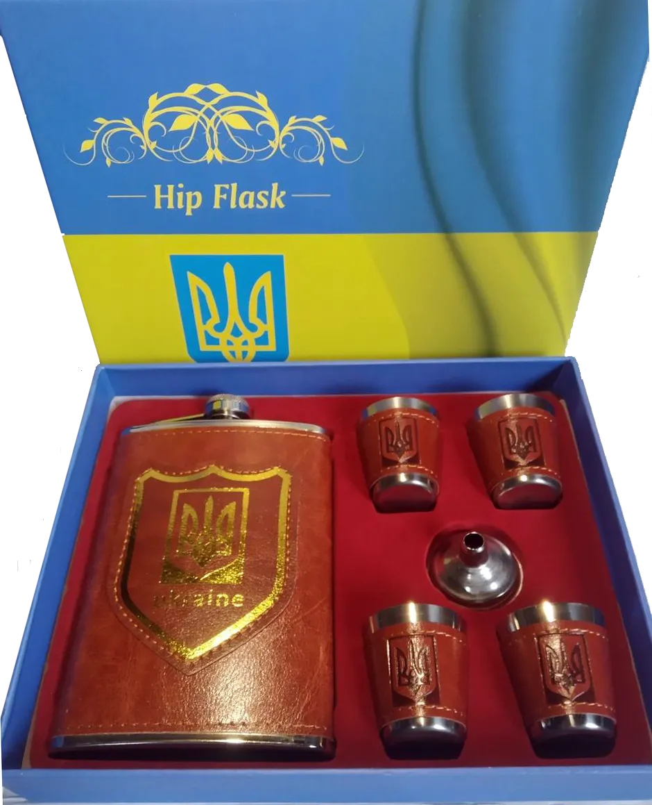 Набор подарочный Moongrass фляга прямоугольная/4 рюмки/лейка (TZ-11)