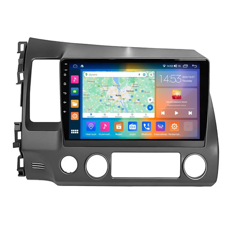 Автомагнитола штатная Lesko CarPlay/4G/Wi-Fi/GPS для Honda Civic VIII 2005-2009 4/64Gb 10" (1816902793)