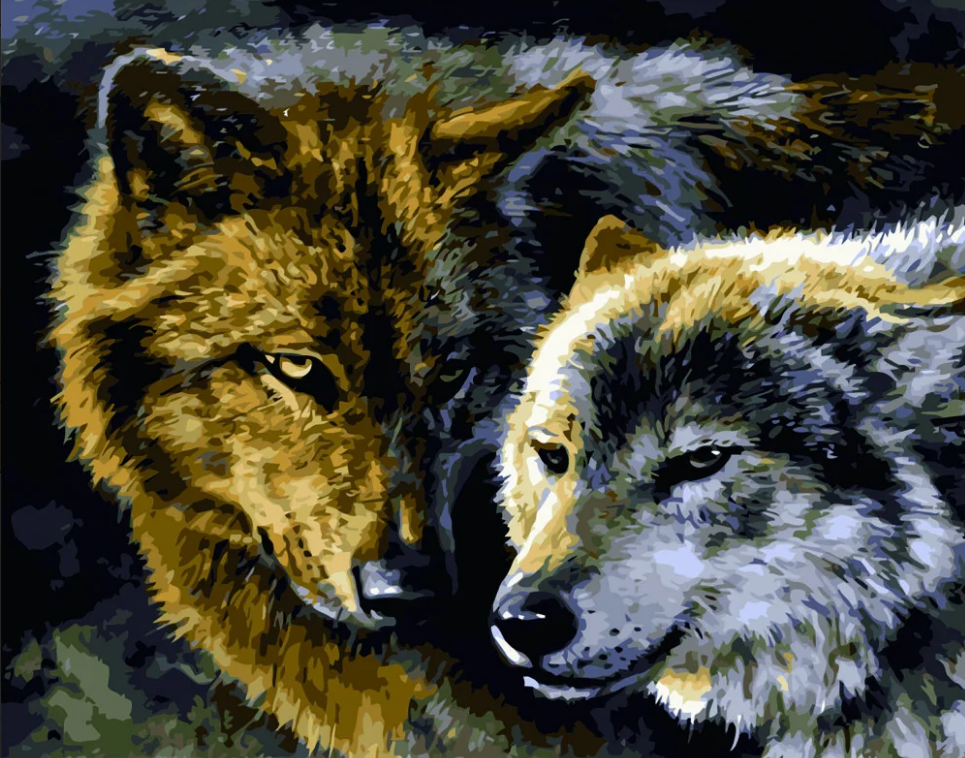 Картина по номерам Strateg Волки 40x50 см (VA-2622)