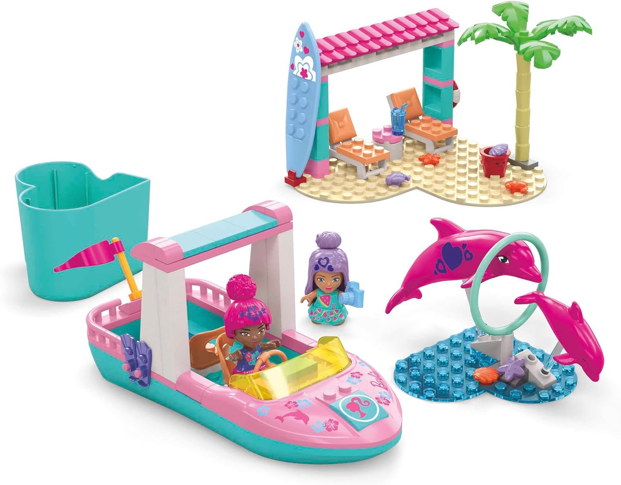 Конструктор Mega Barbie Color Reveal Building Toy Playset Dolphin Exploration с изменением цвета (2436674071)