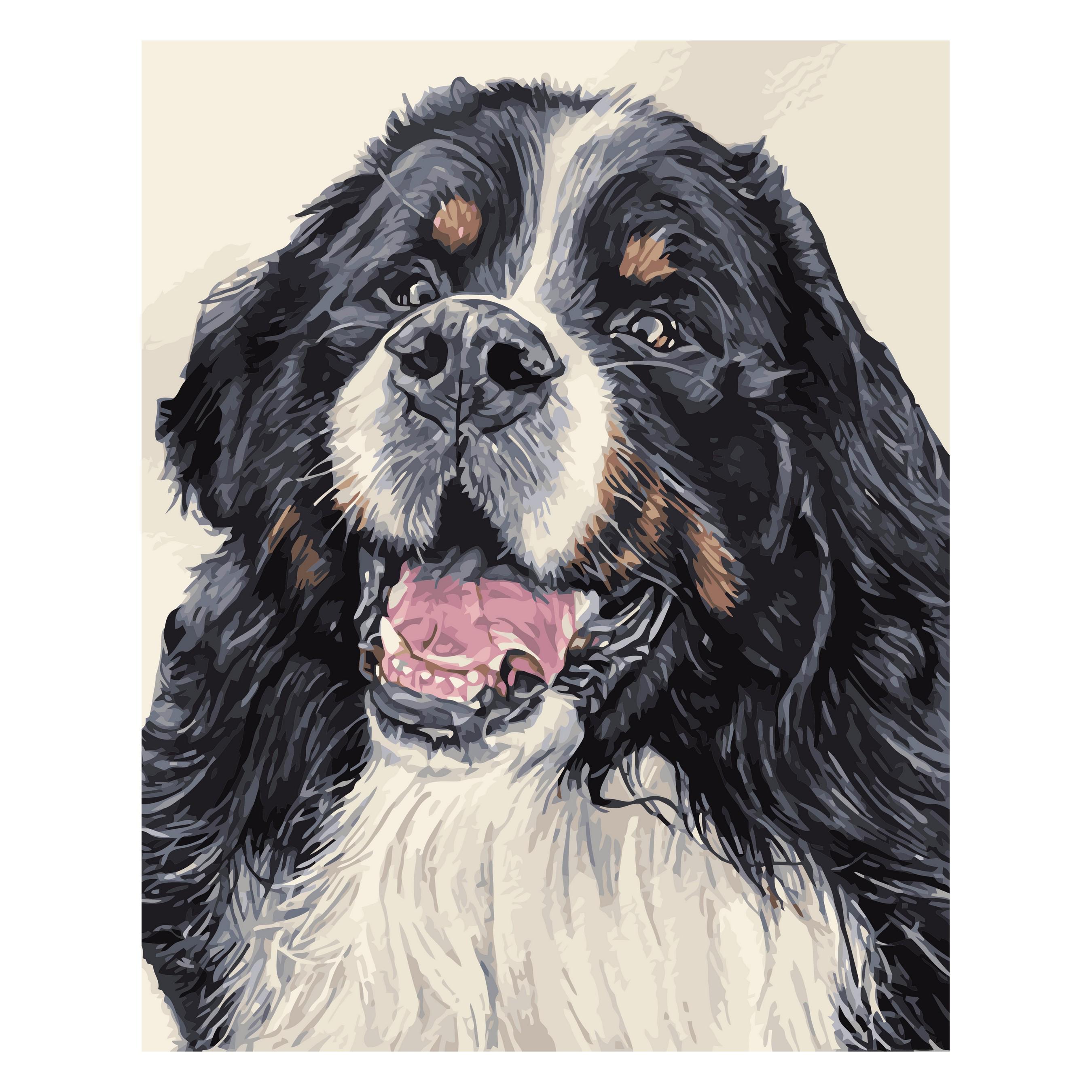 Картина по номерам Strateg Верный пес 40x50 см (VA-1220)