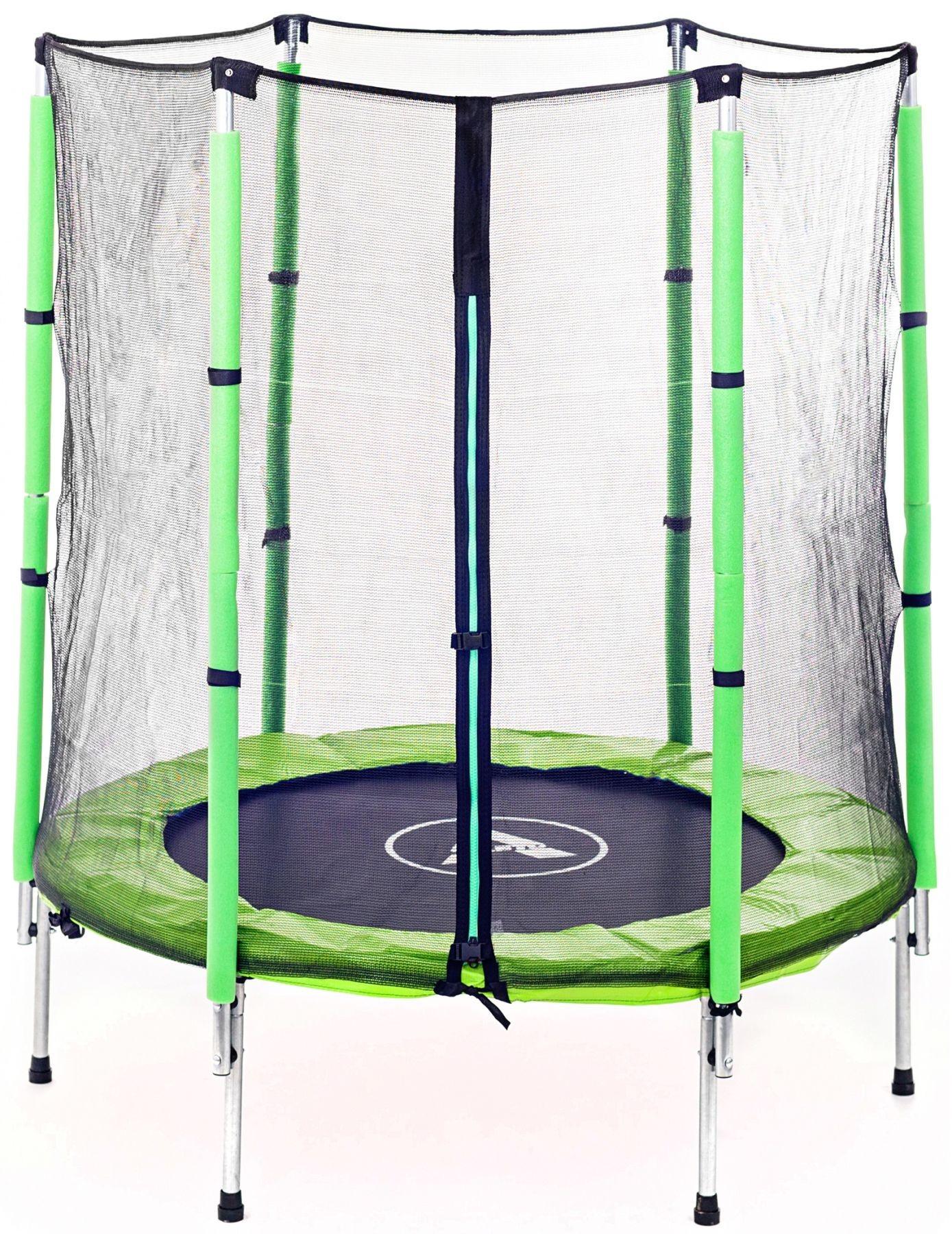 Батут Atleto з зовнішньої сіткою 140 см Зелений - фото 4