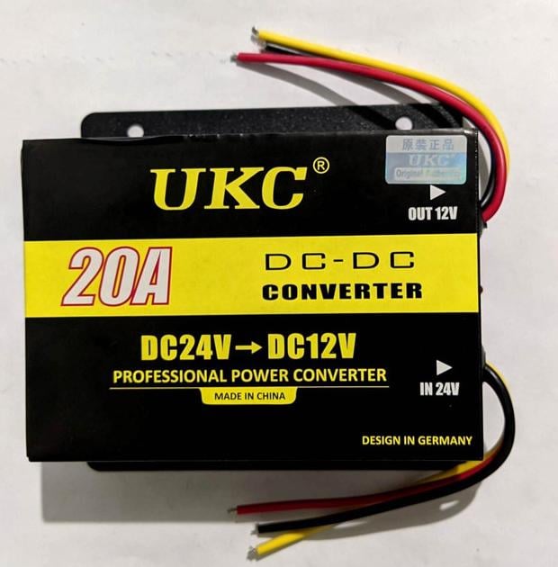 Перетворювач напруги Ukc c 24 в 12 V 20A (000022201)