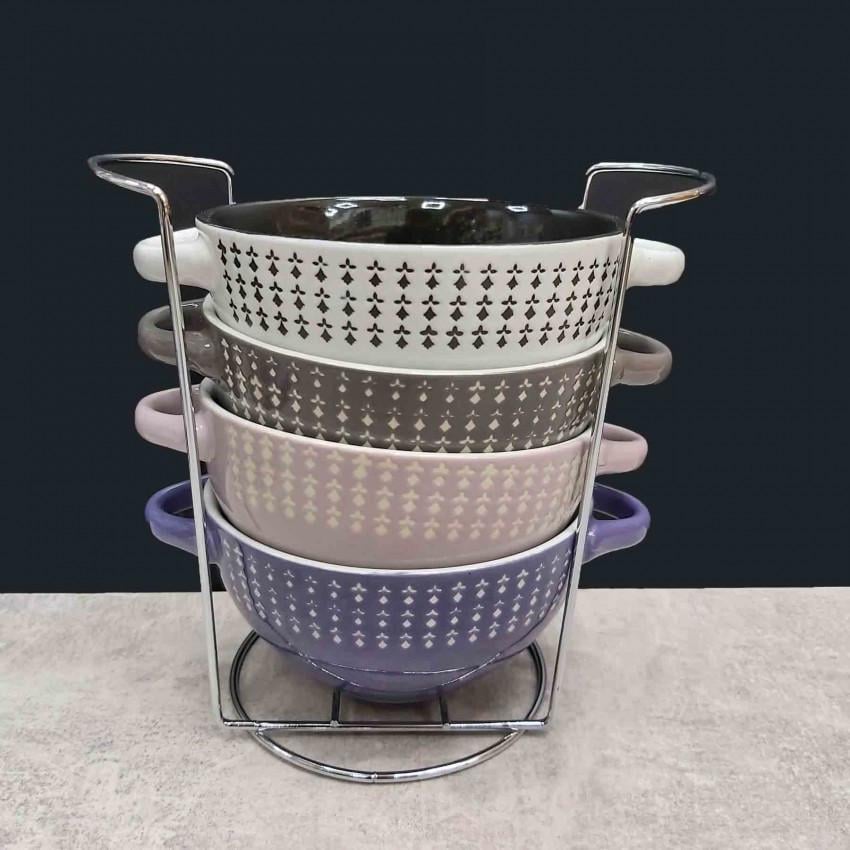 Набір бульйонниць на стійці Interos kw110ms 88329 440 мл (1530353711) - фото 1 Набір бульйонниць на стійці Interos kw110ms 88329 440 мл (1530353711) - фото 1