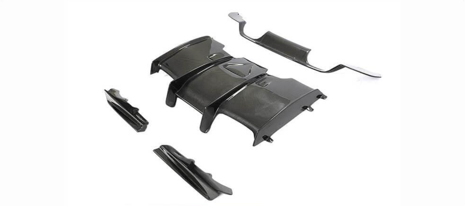 Диффузор заднего бампера DDCarbon V1 для F82/F83 для BMW 4 серия F-32 2012-2020 гг. натуральный карбон (137019)