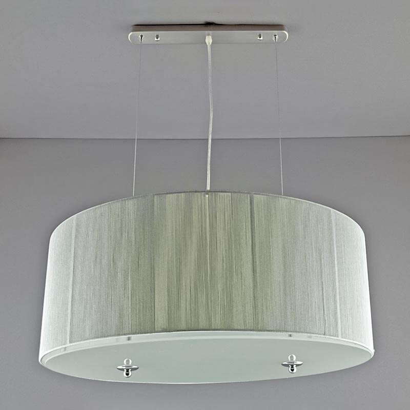 Люстра подвесная Light House SL-10293/4P SI WT с абажуром на 4 лампы Хром