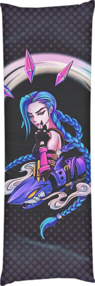 Подушка дакимакура Jinx 2 40x100 см (13549220)