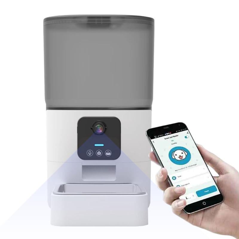 Годівниця автоматична для котів та собак Papifeed 6 л з відеокамерою та Wi-Fi Білий (2029146423) - фото 2 Годівниця автоматична для котів та собак Papifeed 6 л з відеокамерою та Wi-Fi Білий (2029146423) - фото 2