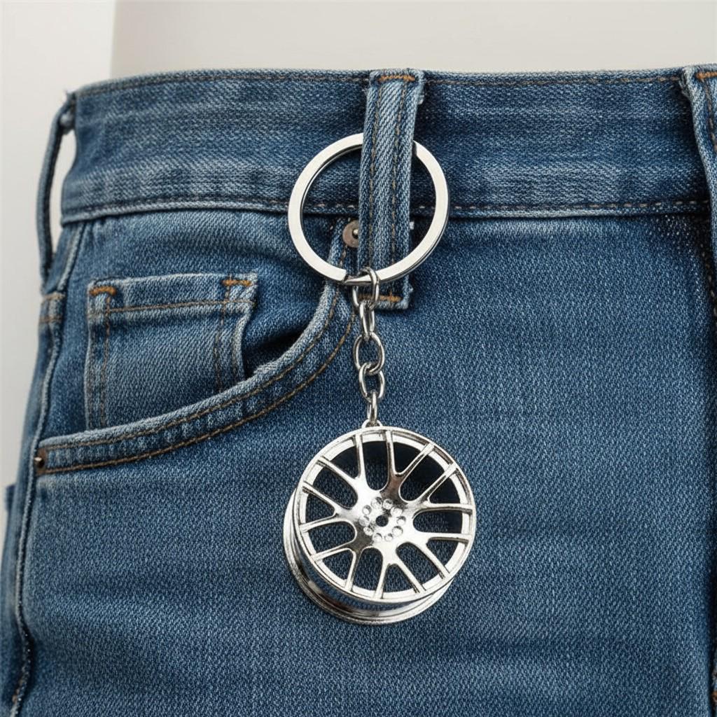 Брелок для ключів Автомобільний диск металевий Сріблястий (99_15_0_2С) - фото 4 Брелок для ключів Автомобільний диск металевий Сріблястий (99_15_0_2С) - фото 4