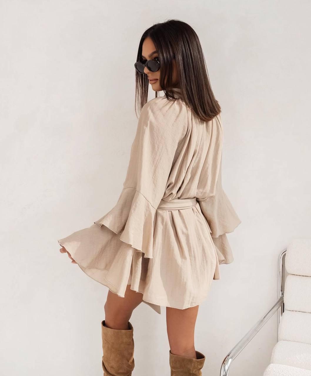 Сукня жіноча S Бежевий (2046) - фото 2 Сукня жіноча S Бежевий (2046) - фото 2