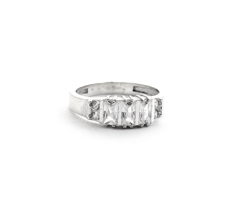 Кольцо серебряное с прямоугольными камнями Maxi Silver 7910 SE р. 17,5 (8791082)