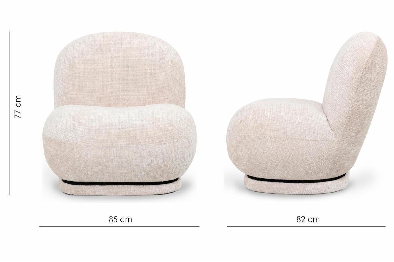 Крісло Tiny поворотне 360° Vanilla charm velvet (13884) - фото 6