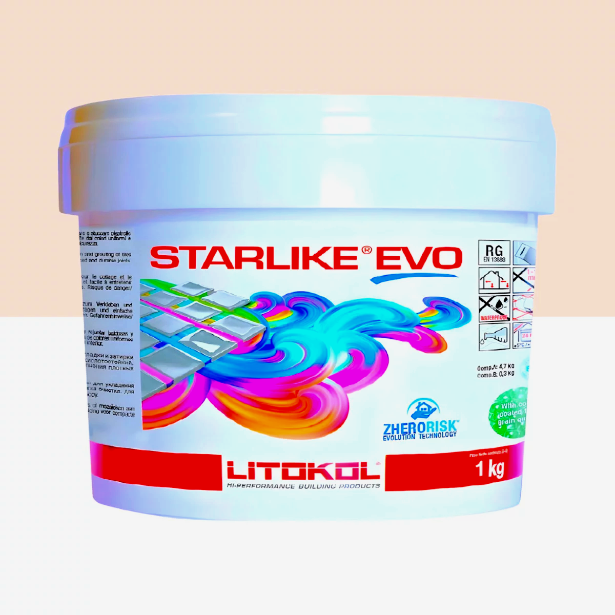 Затирка для плитки Litokol Starlike EVO 205 епоксидна двокомпонентна 1 кг Травертин