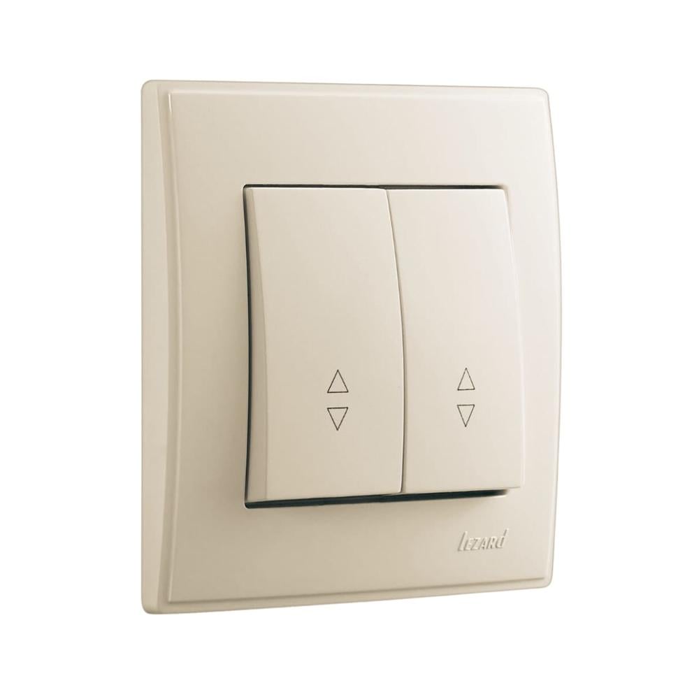 Выключатель Lezard Lesya 2-клавишный проходной Кремовый