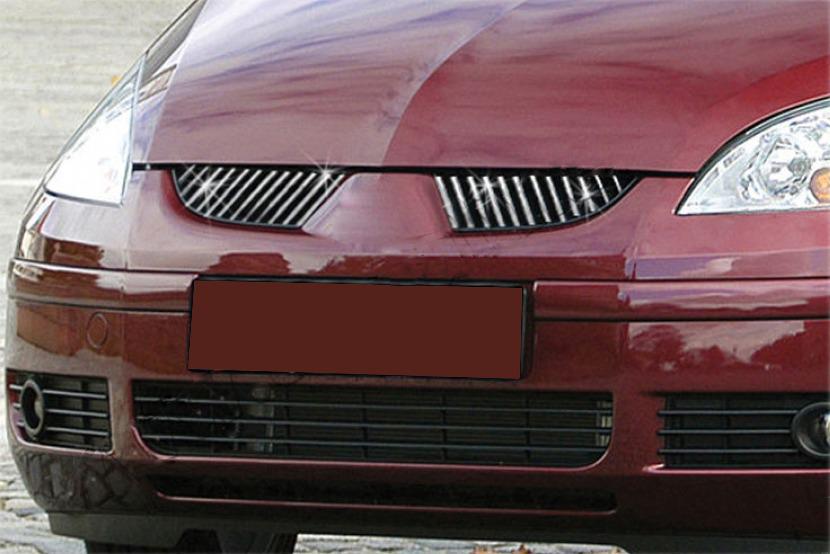 Накладки на радиаторную решетку Omsa Line для Mitsubishi Colt 2004-2012 гг. нержавеющая сталь 24 шт. Хром (1020)