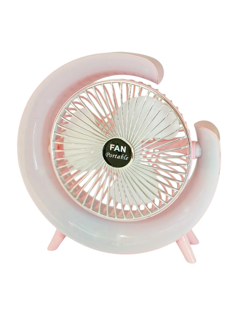 Вентилятор ночник на аккумуляторе розовый