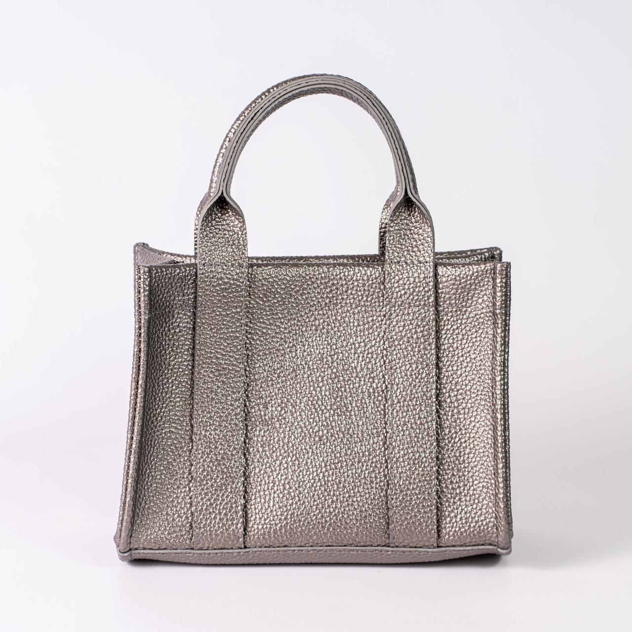 Сумка женская тоут XENIA № 40-24 из эко-кожи Серый - фото 4