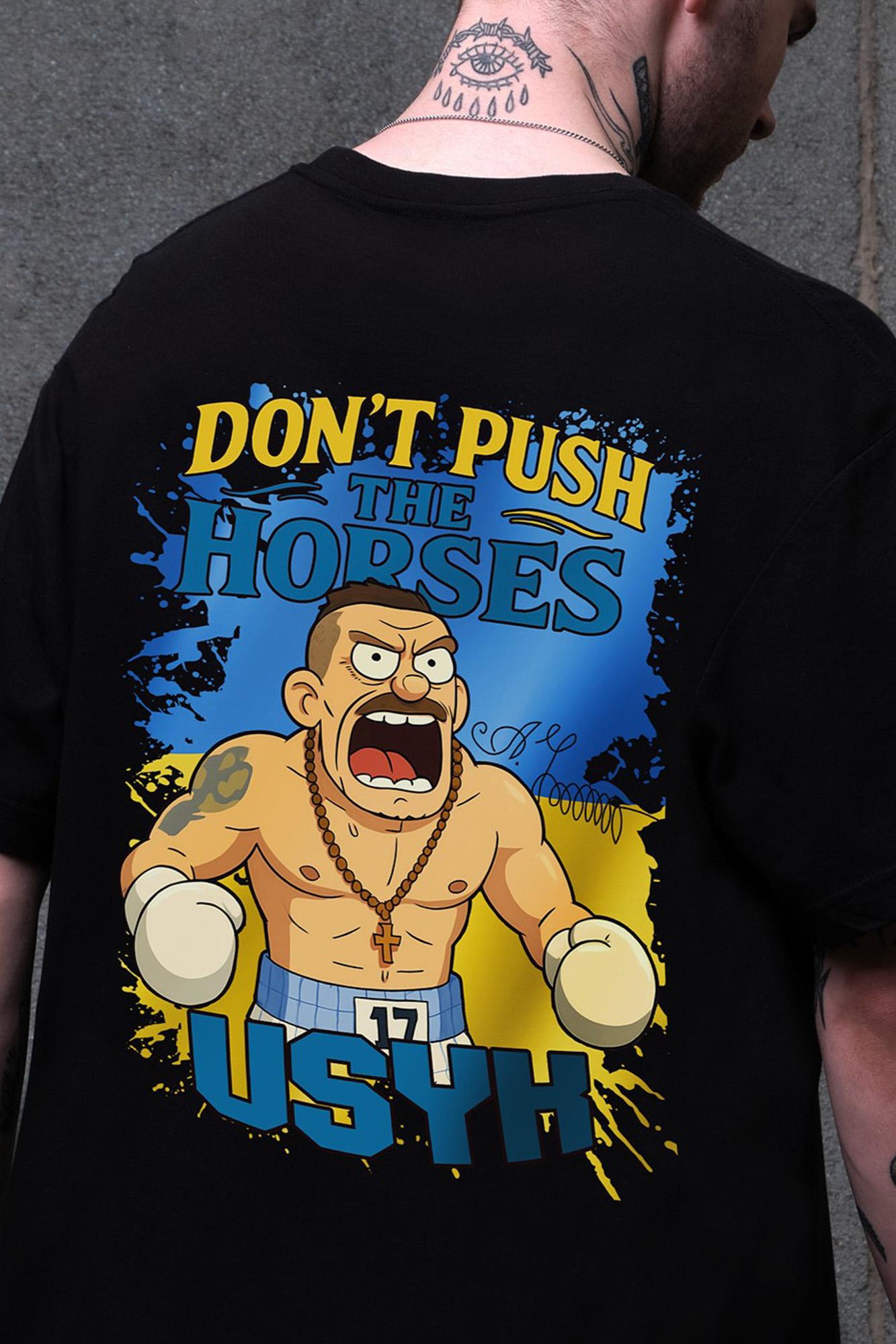 Футболка чоловіча Without з принтом Usyk оверсайз S/M Black (S8055228) - фото 2 Футболка чоловіча Without з принтом Usyk оверсайз S/M Black (S8055228) - фото 2