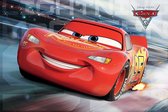 Постер плакат Тачки Блискавка МакКвін/Cars 3 McQueen Race 61x91,5 см