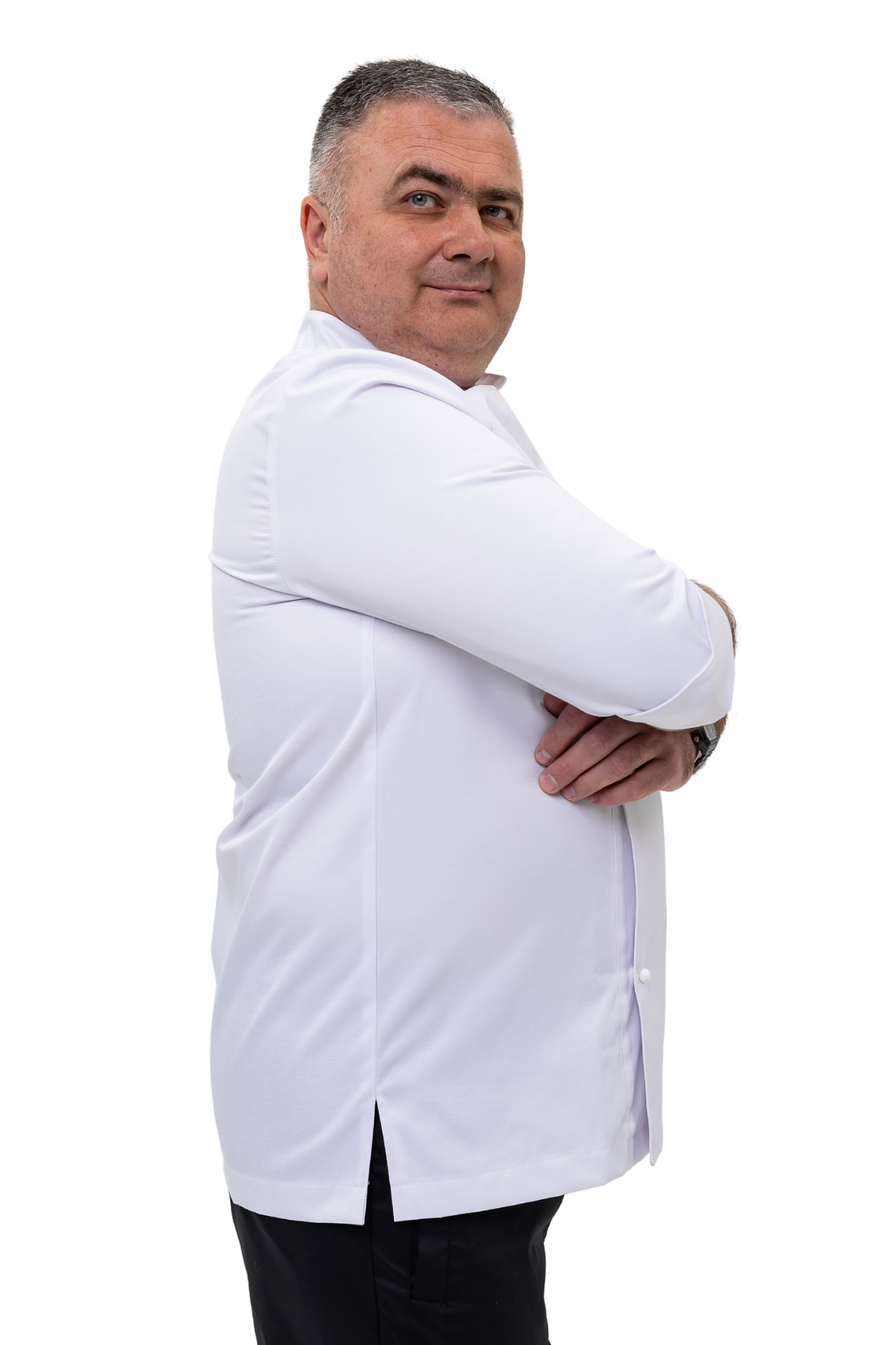 Китель поварской мужской водооталкивающий, рукав 3/4 Сантим LuxForm р. 56 Белый (5014) - фото 2 Китель поварской мужской водооталкивающий, рукав 3/4 Сантим LuxForm р. 56 Белый (5014) - фото 2