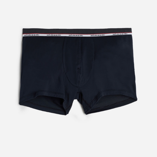 Мужские трусы-боксеры Intimissimi XL с белой полоской Синий