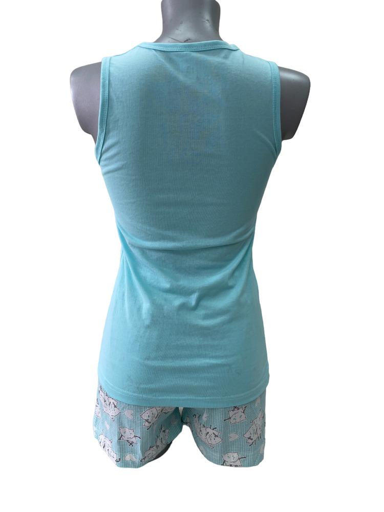 Пижама Marilynmod 8250x45 майка/шорты женская L Голубой - фото 2