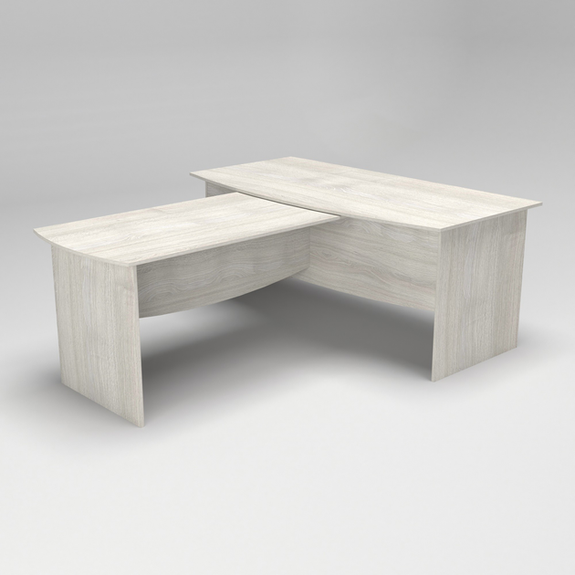Стол письменный угловой Континент 222х180х76 см Дуб шамони светлый (28263757)