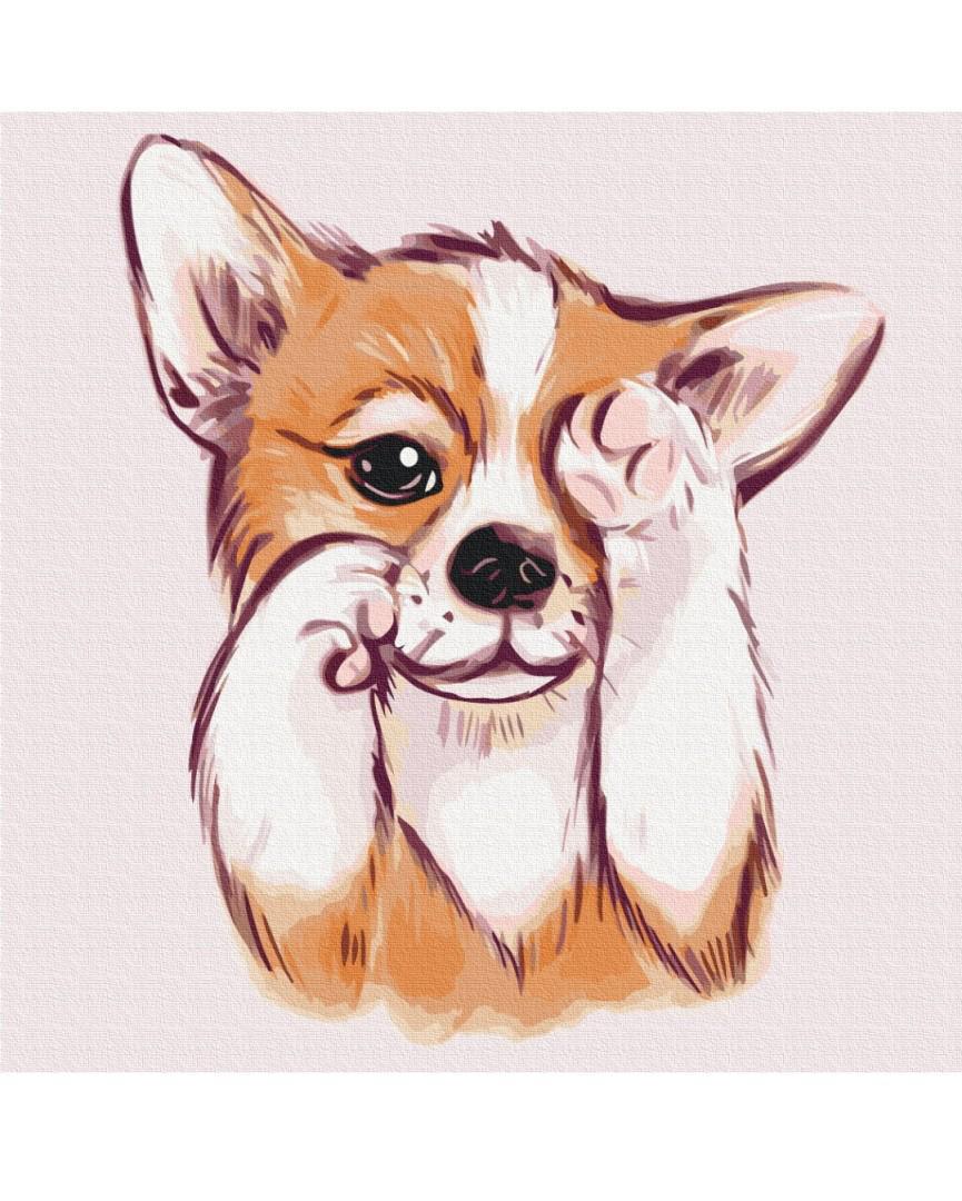 Картина по номерам Brushme Крошка лисенок 40x40 см (SBS002)