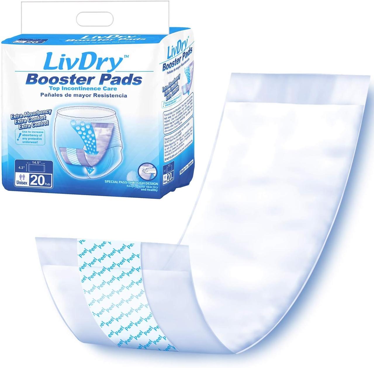 Прокладки для підгузків LivDry Booster Pads Incontinence 20 шт.