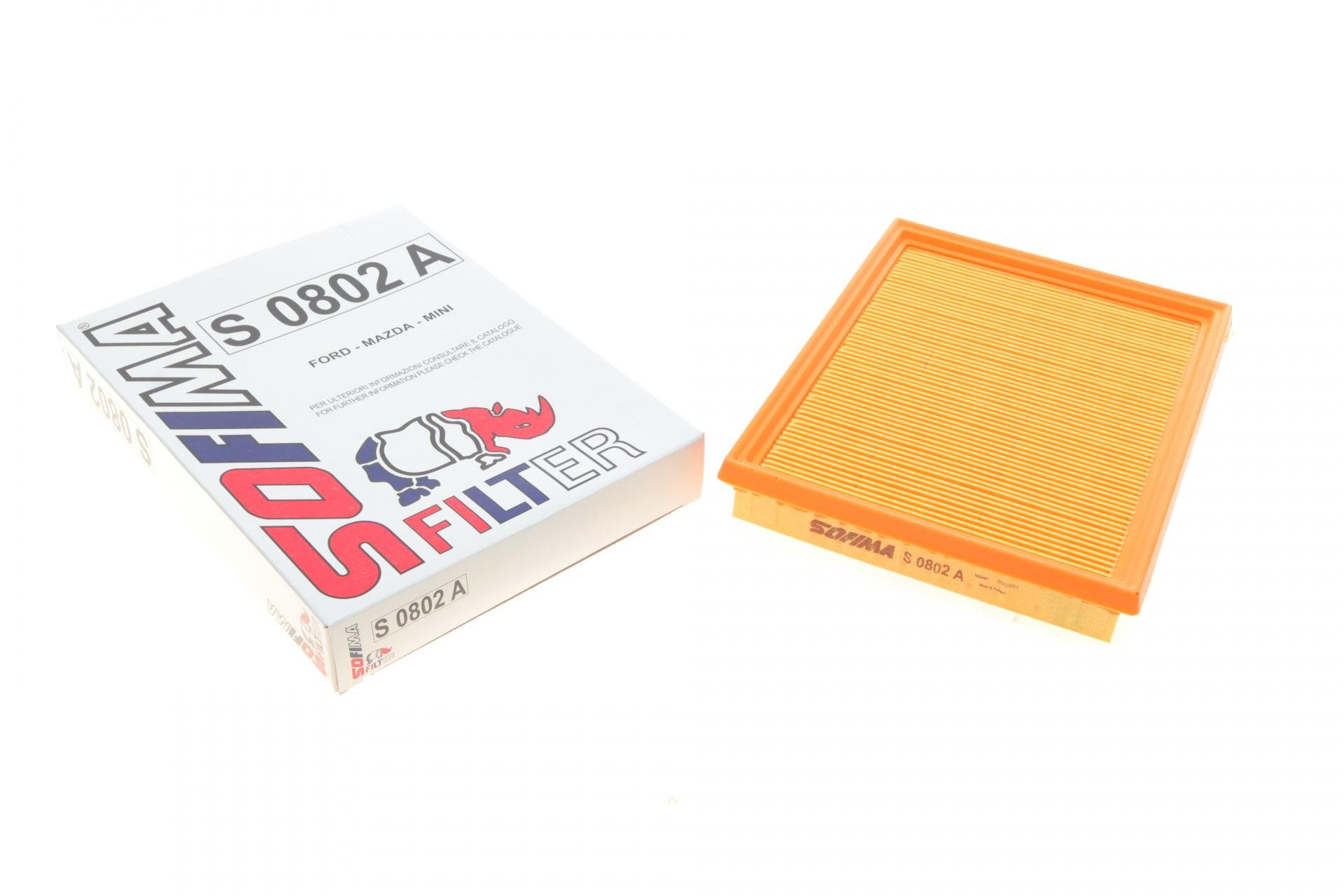 Фільтр повітряний SOFIMA для Mini Cooper АКПП 1,6 01-06- (S 0802 A)