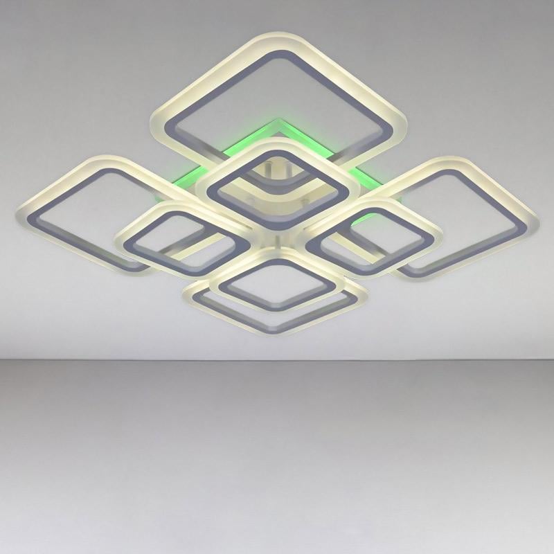 Люстра потолочная LED с RGB подсветкой Light House NM-16470/44 RGB 192W30W Белый