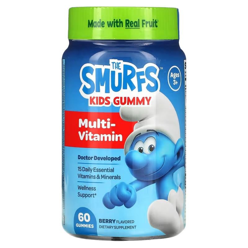 Мультивітаміни для дітей The Smurfs Kids Gummy Multi-Vitamin Ages 3 60 gummies berry