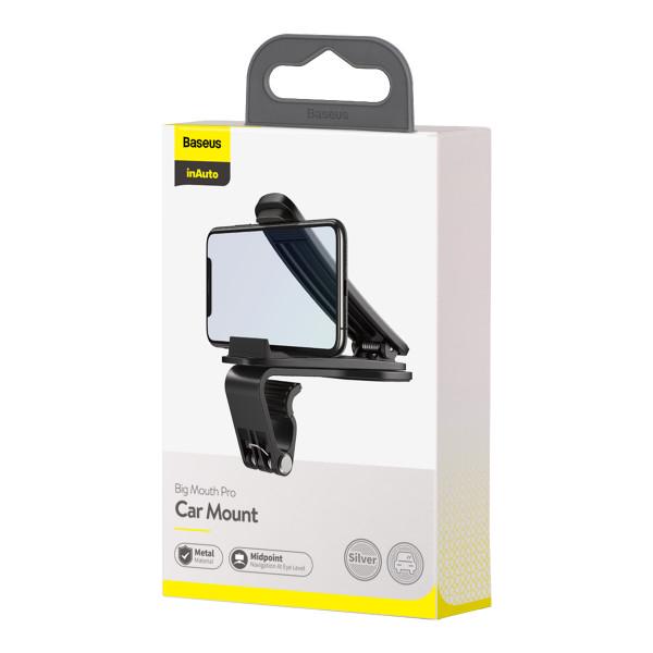 Тримач автомобільний BASEUS Big Mouth Pro Car Mount SUDZ-A0S Silver - фото 5