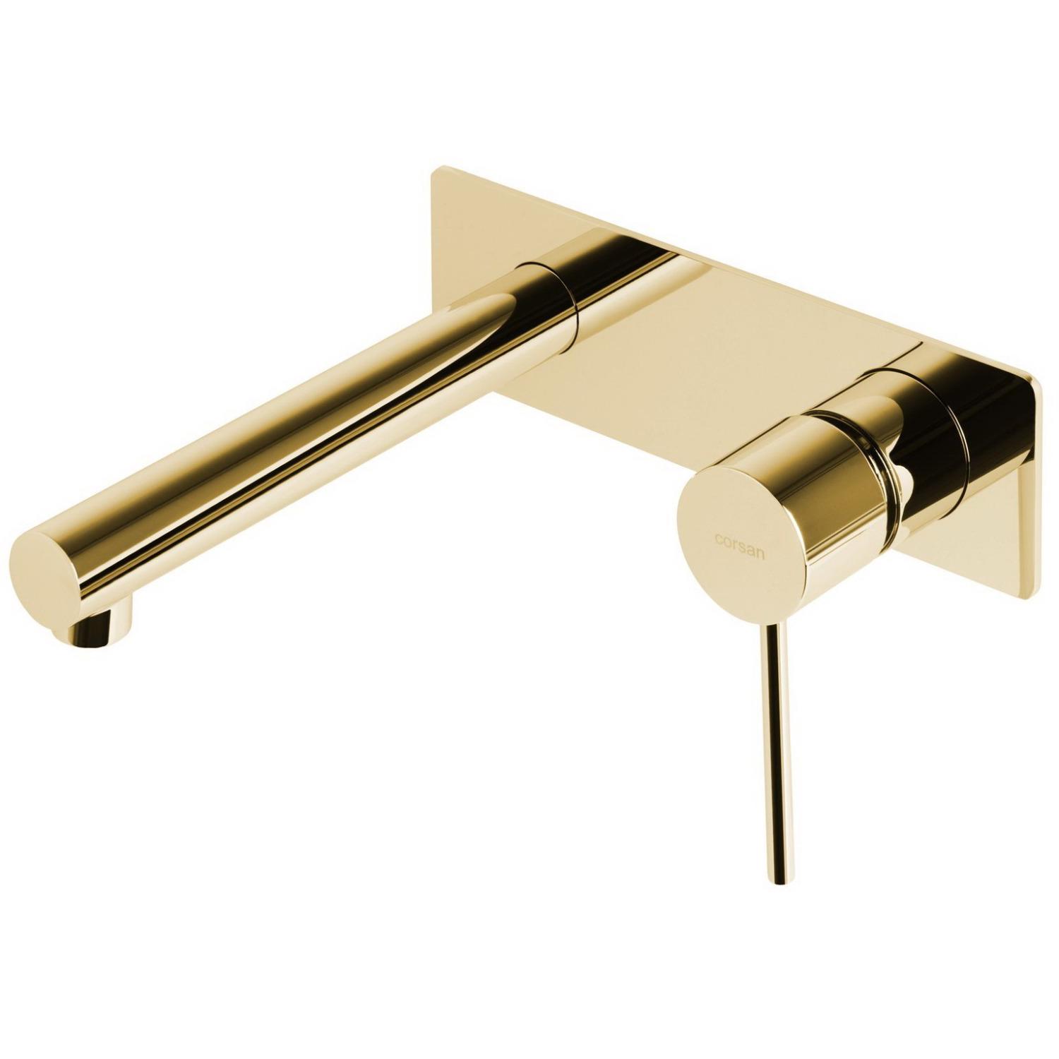 Змішувач для умивальника Corsan LUGO CMB7515GL reac-10000000076 настінний Золотий (158757)