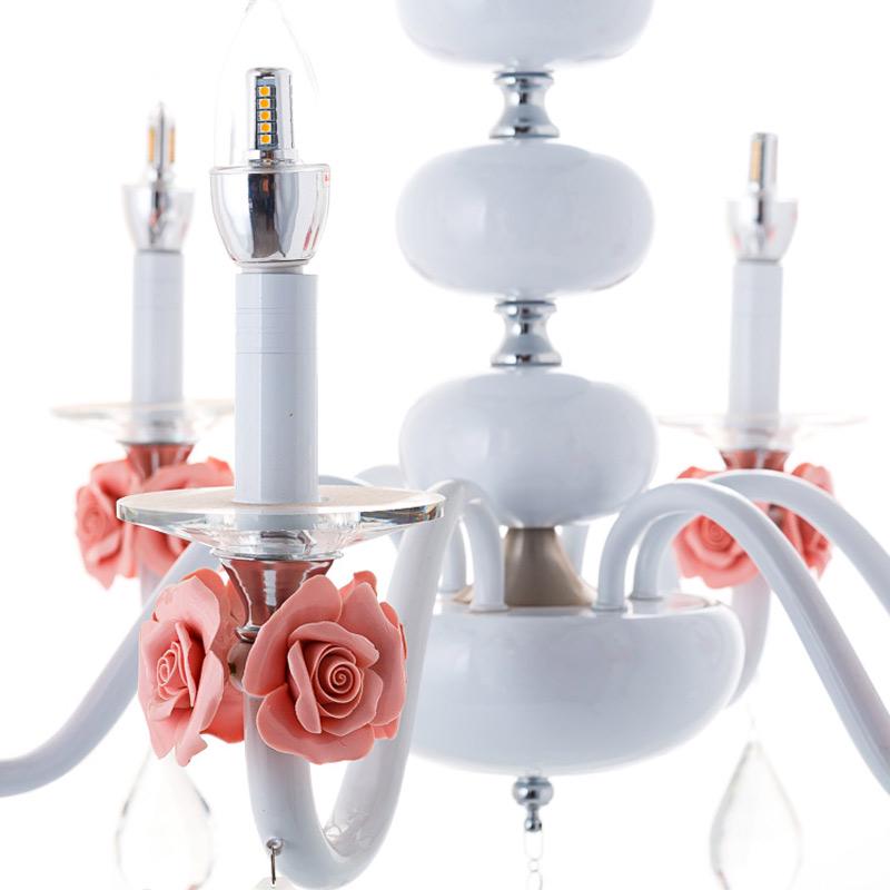 Люстра Light House ES-15726/6 підвісна свічки Білий (9461) - фото 3