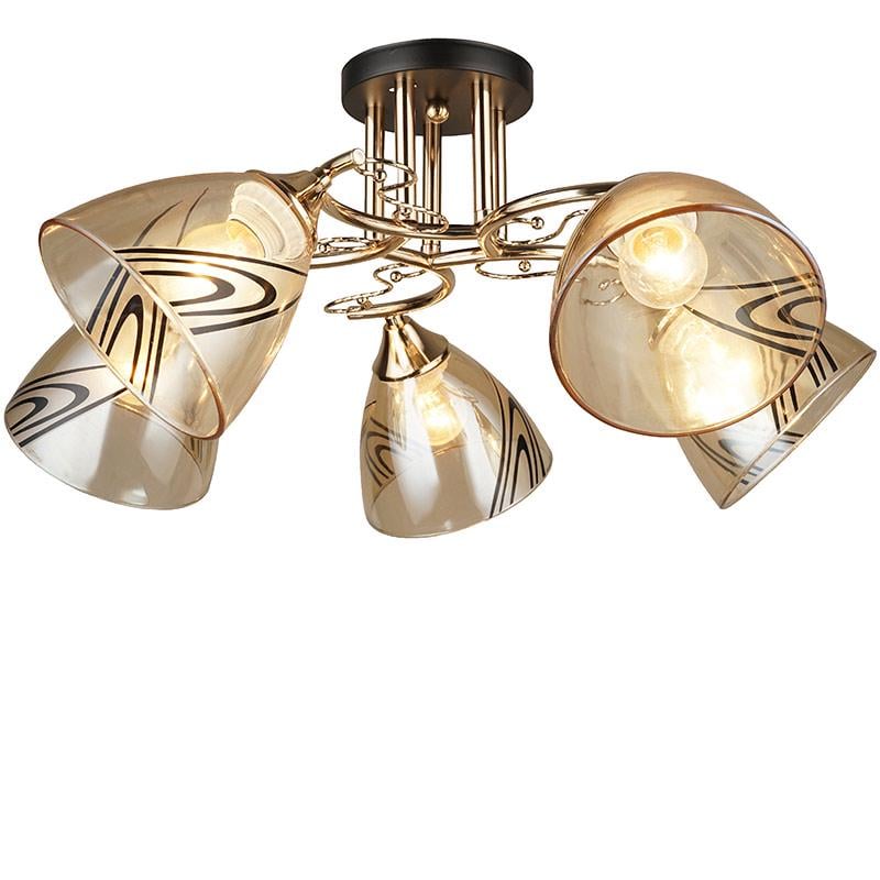 Люстра потолочная Light House SR-17034/5 D560хH240 Черный/Золотой (16116)