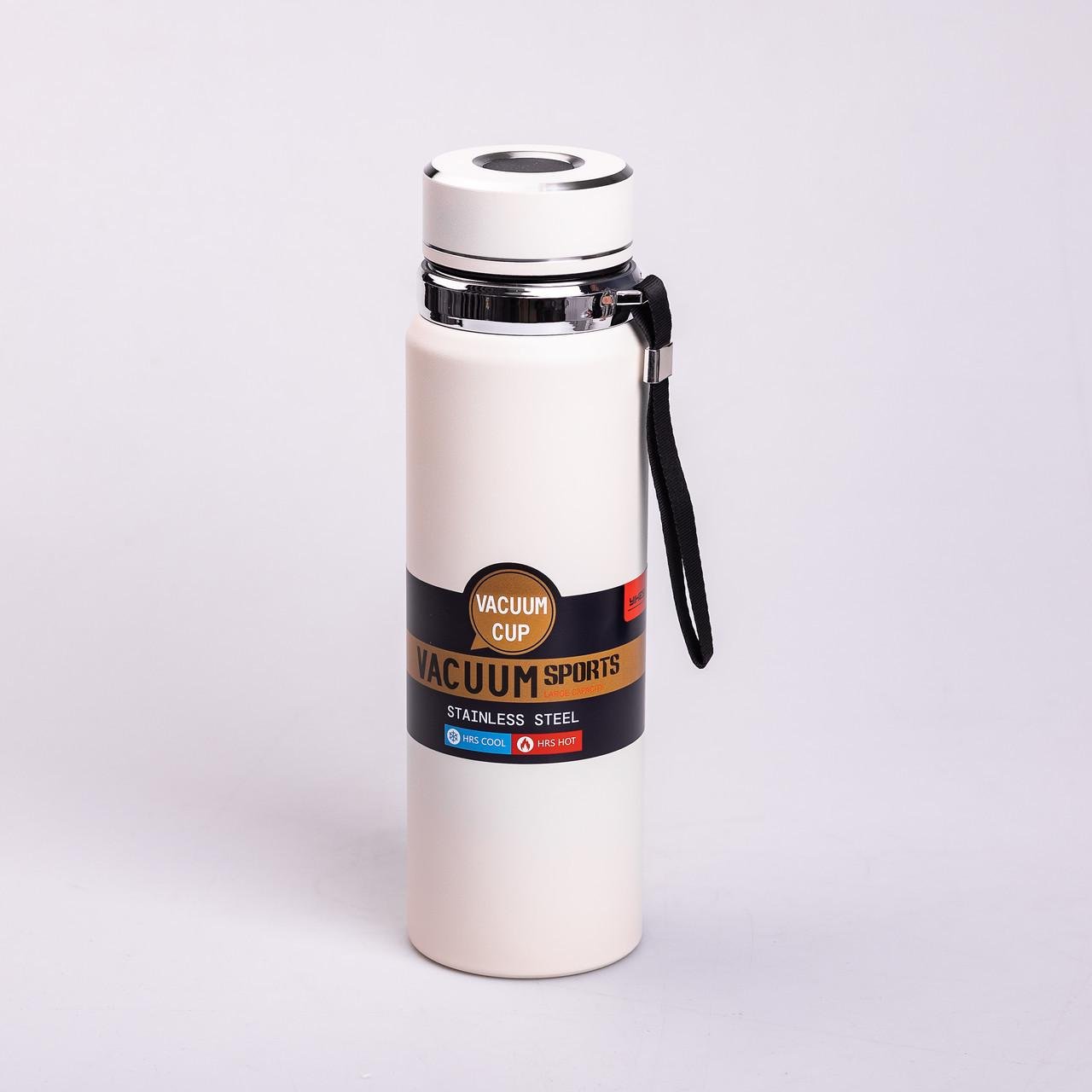 Термос Vacuum Sportsна з датчиком температури 1 л Білий (2431236533) - фото 2