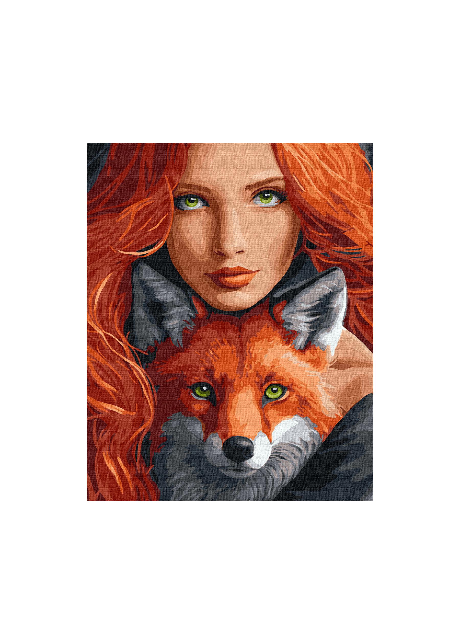 Картина за номерами Ідейка Вогняна лисиця 40х50 (КНO8320)